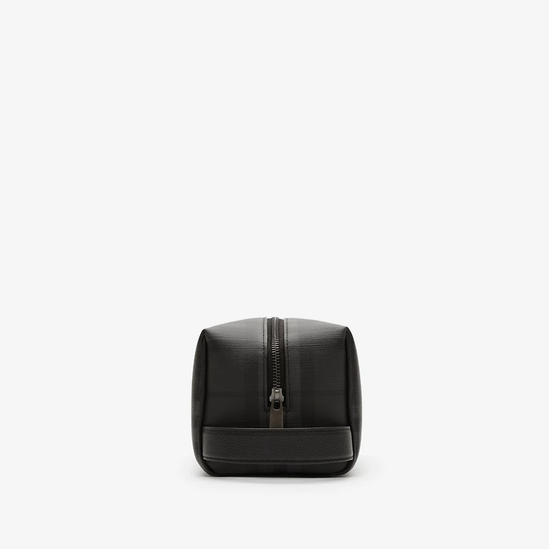 City Check Travel Pouch in Iron grey - Men, Cotton, Technical | Burberry® Official