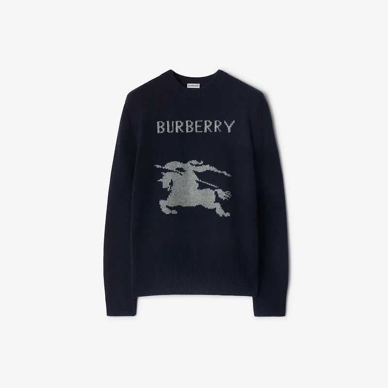Knight Wool Cashmere Sweater in Navy - Men | Burberry® Official