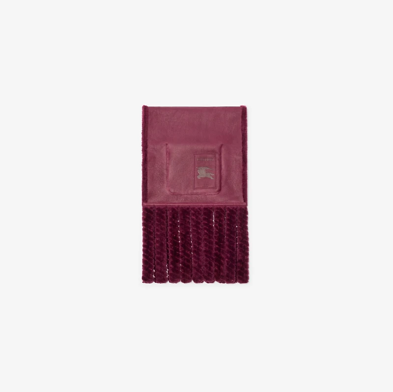 Shearling Scarf in Ruby red | Burberry® Official