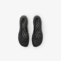 Leather Sadler Ballerinas in Black - Women | Burberry® Official