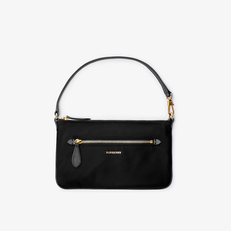 Nylon Zip Pouch in Black - Women | Burberry® Official