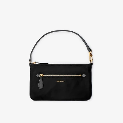 Nylon Zip Pouch in Black - Women | Burberry® Official