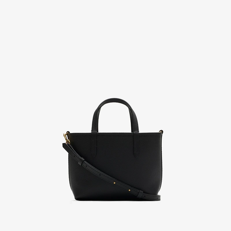 Mini Reversible Bloomsbury Tote​ in Black/calico beige - Women | Burberry® Official