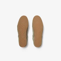 Suede Knight Runner Sneakers​ in Airforce green/tawny beige - Men | Burberry® Official