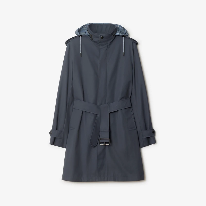 Mid-length Cotton Trench Coat in Magnet - Men | Burberry® Official