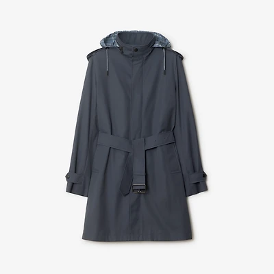 Mid-length Cotton Trench Coat in Magnet - Men | Burberry® Official