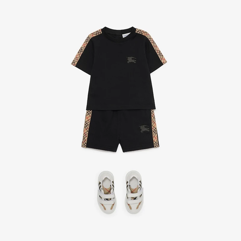 Check Trim Cotton Shorts in | Burberry® Official