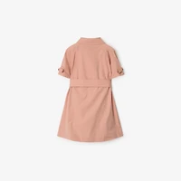 Stretch Cotton Trench Dress in Slipper | Burberry® Official