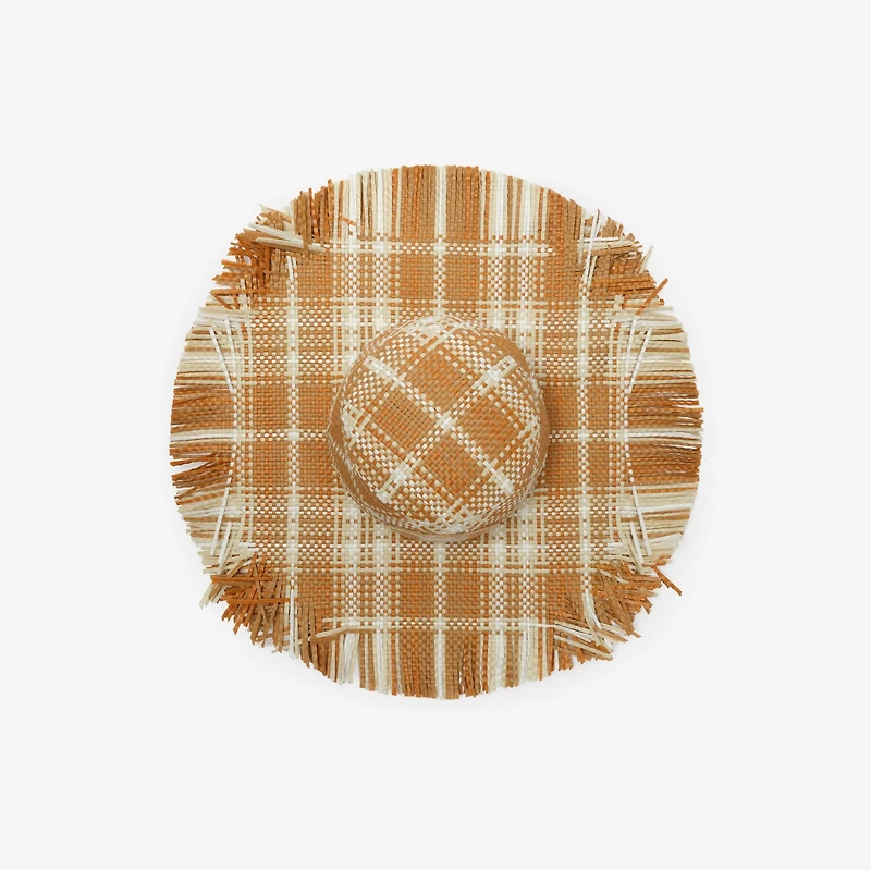 Knight Stamp Raffia-effect Sun Hat in Finch beige - Women | Burberry® Official