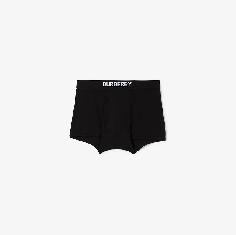 Cotton Boxer Shorts in Black - Men | Burberry® Official