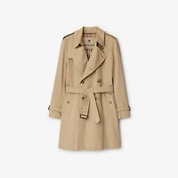 Mid-length Kensington Heritage Trench Coat in Honey beige - Men, Cotton Gabardine | Burberry® Official