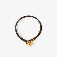 Leather B Shield Bracelet in Gold/military - Women | Burberry® Official