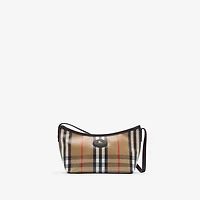 Mini Highlands Shoulder Bag​ in Sand - Women, Cotton, Linen | Burberry® Official