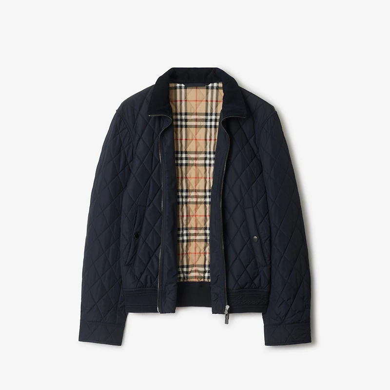 Quilted Nylon Jacket in Navy - Men | Burberry® Official