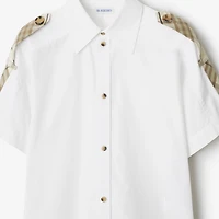 Regular Fit Cotton Shirt in Optic white - Women | Burberry® Official