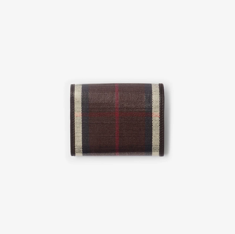 Highlands Compact Wallet in Mahogany - Women | Burberry® Official