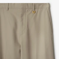 Silk Tailored Trousers in Crater - Men | Burberry® Official