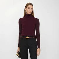 Reversible Check Knight Stamp Belt​ in Mahogany red/gold - Women | Burberry® Official