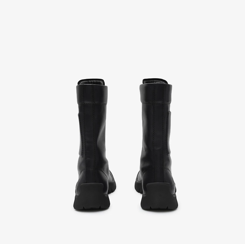 Leather Tone Boots in Black - Women | Burberry® Official