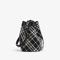 Medium Check Bucket Bag in Black/calico - Women | Burberry® Official