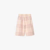 Check Cotton Trousers in Shell | Burberry® Official