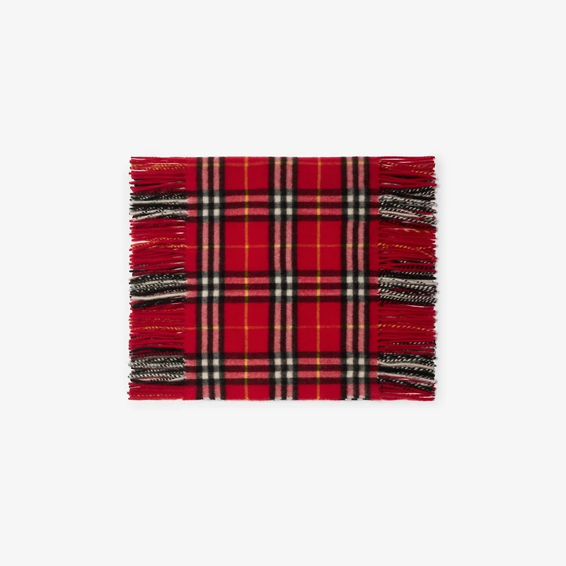 Check Cashmere Happy Scarf in Currant | Burberry® Official
