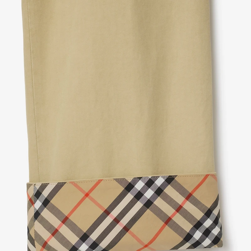 Gabardine Trousers in Hamper beige - Men, Cotton | Burberry® Official