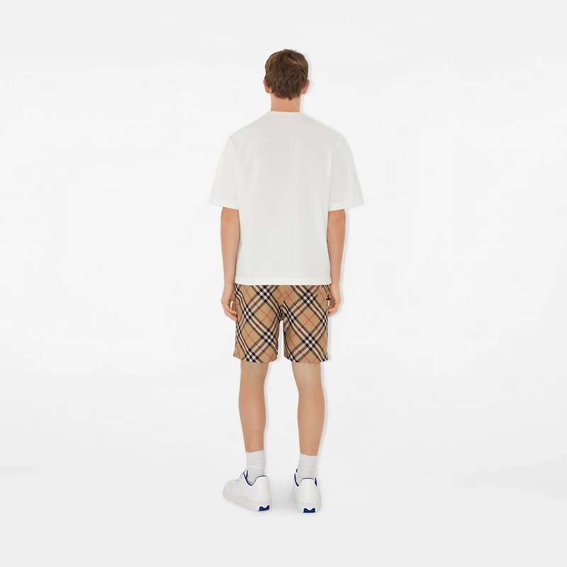 Check Shorts in Sand - Men, Nylon | Burberry® Official