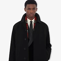 Long Camden Heritage Car Coat in Black - Men, Cotton Gabardine | Burberry® Official
