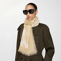 Wide EKD Wool Scarf in Sand | Burberry® Official