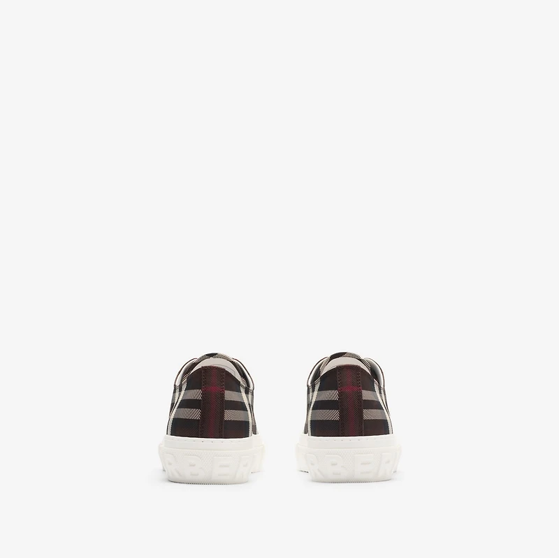 Check Sneakers in Mahogany brown - Men | Burberry® Official