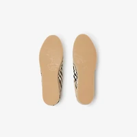 Check Mews Espadrilles​ in Sand - Women, Linen | Burberry® Official