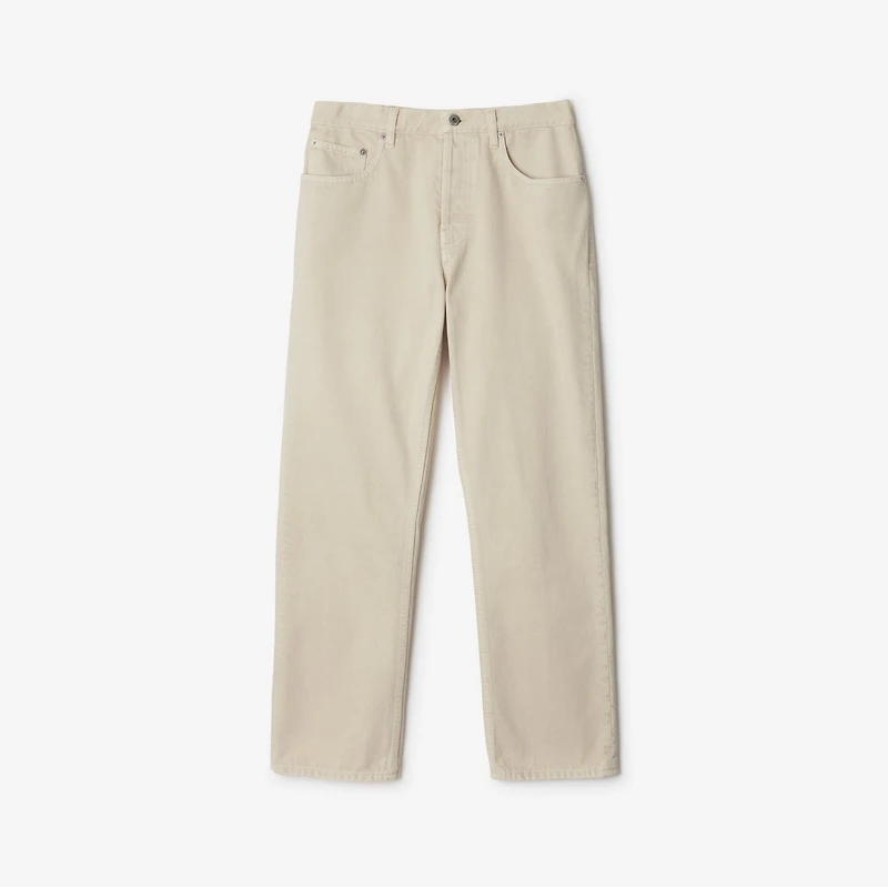 Regular Fit Jeans in Oat - Women, Cotton | Burberry® Official