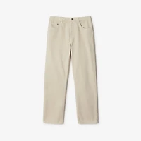 Regular Fit Jeans in Oat - Women, Cotton | Burberry® Official