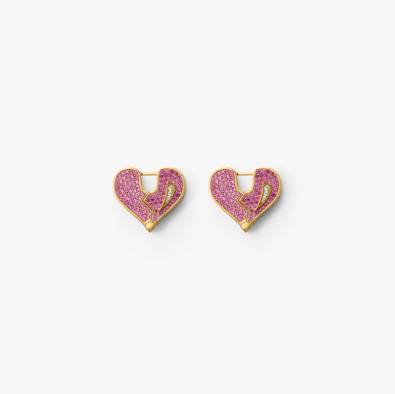 Souvenir Pavé Earrings in Gold/multicolour - Women | Burberry® Official