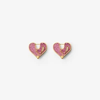 Souvenir Pavé Earrings in Gold/multicolour - Women | Burberry® Official