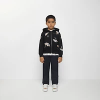 Umbrella Logo Cotton Zip Hoodie in Black | Burberry® Official