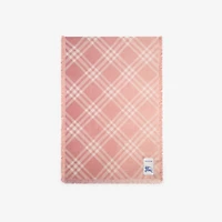 Gradient Check Wool Silk Scarf in Compact pink | Burberry® Official