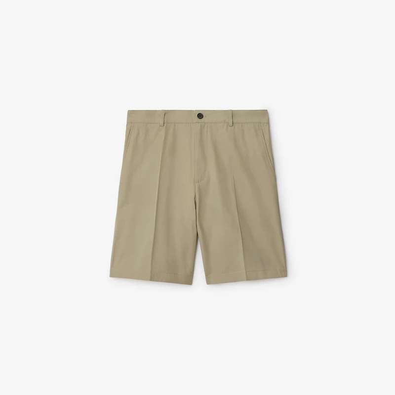 Cotton Chino Shorts in Skylark - Men | Burberry® Official