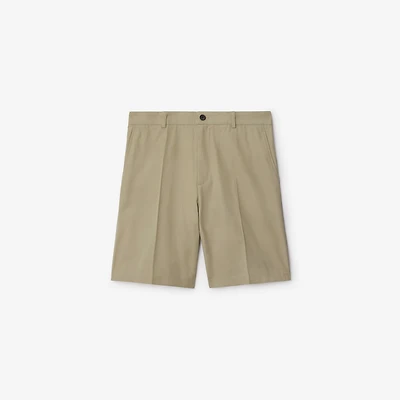 Cotton Chino Shorts in Skylark - Men | Burberry® Official
