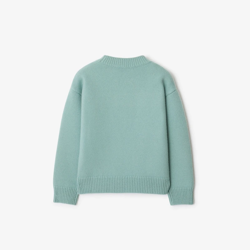 EKD Wool Cashmere Sweater in Eggshell blue | Burberry® Official