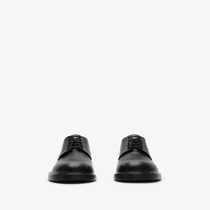 Leather Pembroke Derby Shoes in Black - Men | Burberry® Official