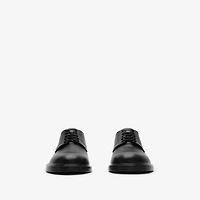 Leather Pembroke Derby Shoes in Black - Men | Burberry® Official