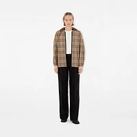 Check Jacket in Archive beige - Women, Nylon | Burberry® Official