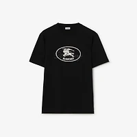 Knight Stamp Cotton T-shirt in Black - Men | Burberry® Official