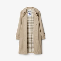 Long Gabardine Car Coat in Fossil - Men, Cotton | Burberry® Official