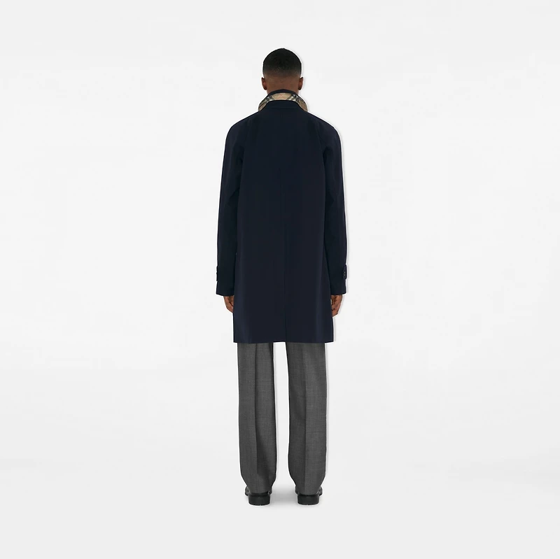 Mid-length Bonded Gabardine Car Coat in Navy - Men | Burberry® Official