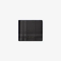 City Check Bifold Wallet in Iron grey - Men, Technical, Cotton | Burberry® Official