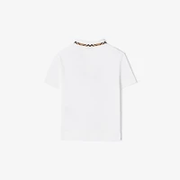 Cotton Pique Polo Shirt in White | Burberry® Official