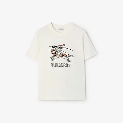 EKD Sketch Cotton T-shirt in Chalk white - Women | Burberry® Official